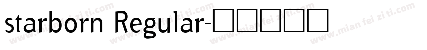 starborn Regular字体转换
